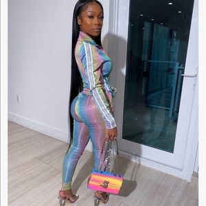 Unicorn track jumpsuit, full suit top n bottom